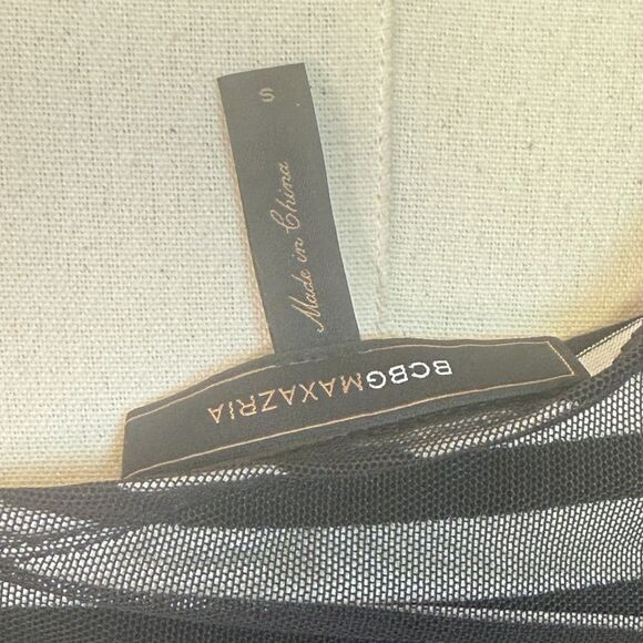 BCBG Max Azria | Black White Striped | One Sleeve Bodycon | Sz S - Picture 10 of 12